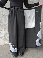 画像10: 【飛鶴×荒波文】黒留袖ワイドラップパンツセットアップ (10)