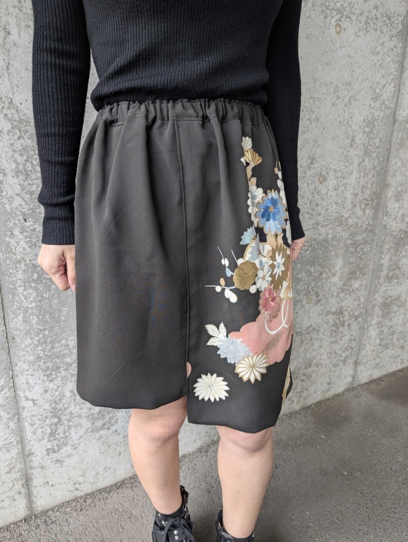 画像22: 【雲取り×刺繍華花】黒留袖スカート＆オーバースカート (22)
