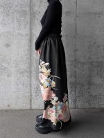 画像4: 【雲取り×刺繍華花】黒留袖スカート＆オーバースカート (4)