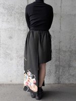画像8: 【雲取り×刺繍華花】黒留袖スカート＆オーバースカート (8)