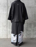 画像5: 【飛鶴×荒波文】黒留袖ワイドラップパンツセットアップ (5)