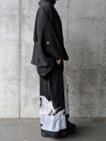 画像7: 【飛鶴×荒波文】黒留袖ワイドラップパンツセットアップ (7)