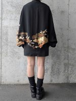 画像4: 【四季草花×雲×流水】黒留袖マーガレット (4)