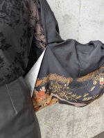 画像7: 【四季草花×雲×流水】黒留袖マーガレット (7)
