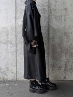 画像14: 【三つ盛り桔梗紋】黒紋付フレアスカートセットアップ (14)