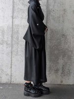 画像10: 【三つ盛り桔梗紋】黒紋付フレアスカートセットアップ (10)