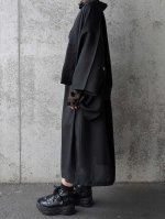 画像13: 【三つ盛り桔梗紋】黒紋付フレアスカートセットアップ (13)
