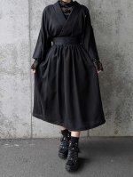 画像5: 【三つ盛り桔梗紋】黒紋付フレアスカートセットアップ (5)