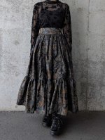 画像20: 【紅葉×蔦柄】紬シャンデリアスカート＆ビスチェ (20)