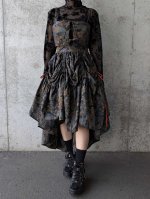 画像13: 【紅葉×蔦柄】紬シャンデリアスカート＆ビスチェ (13)
