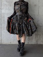 画像4: 【紅葉×蔦柄】紬シャンデリアスカート＆ビスチェ (4)