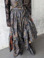 画像17: 【紅葉×蔦柄】紬シャンデリアスカート＆ビスチェ (17)