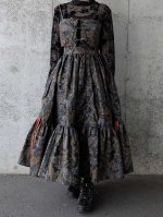 画像18: 【紅葉×蔦柄】紬シャンデリアスカート＆ビスチェ (18)