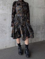 画像3: 【紅葉×蔦柄】紬シャンデリアスカート＆ビスチェ (3)