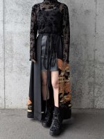画像20: 【飛鶴×扇面文】黒留袖2wayラップスカートセットアップ (20)