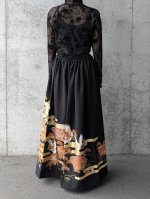 画像22: 【飛鶴×扇面文】黒留袖2wayラップスカートセットアップ (22)