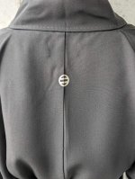 画像13: 【飛鶴×扇面文】黒留袖2wayラップスカートセットアップ (13)