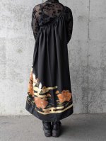 画像25: 【飛鶴×扇面文】黒留袖2wayラップスカートセットアップ (25)