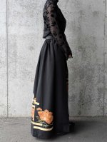 画像21: 【飛鶴×扇面文】黒留袖2wayラップスカートセットアップ (21)