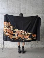 画像14: 【飛鶴×扇面文】黒留袖2wayラップスカートセットアップ (14)
