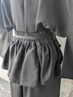 画像11: 【鳳凰×唐花】黒留袖フリルラップスカートセットアップ (11)
