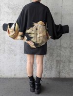画像6: 【金飛鶴×流水に片輪車文様】黒留袖マーガレット (6)