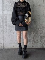画像2: 【金飛鶴×流水に片輪車文様】黒留袖マーガレット (2)