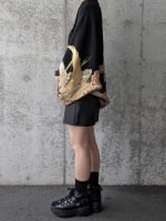 画像4: 【金飛鶴×流水に片輪車文様】黒留袖マーガレット (4)