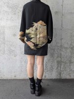 画像5: 【金飛鶴×流水に片輪車文様】黒留袖マーガレット (5)