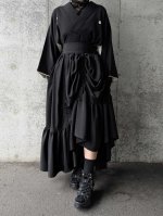 画像14: 【丸に三つ銀杏紋】黒紋付シャンデリアスカートセットアップ (14)