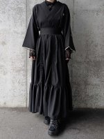 画像17: 【丸に三つ銀杏紋】黒紋付シャンデリアスカートセットアップ (17)