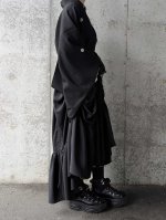 画像12: 【丸に三つ銀杏紋】黒紋付シャンデリアスカートセットアップ (12)