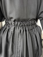 画像7: 【丸に三つ銀杏紋】黒紋付シャンデリアスカートセットアップ (7)