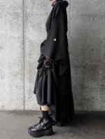 画像15: 【丸に三つ銀杏紋】黒紋付シャンデリアスカートセットアップ (15)