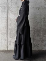 画像19: 【丸に三つ銀杏紋】黒紋付シャンデリアスカートセットアップ (19)
