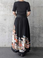 画像5: 【四季草花×吉祥文様】黒留袖オーバースカート (5)