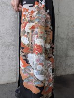 画像10: 【四季草花×吉祥文様】黒留袖オーバースカート (10)