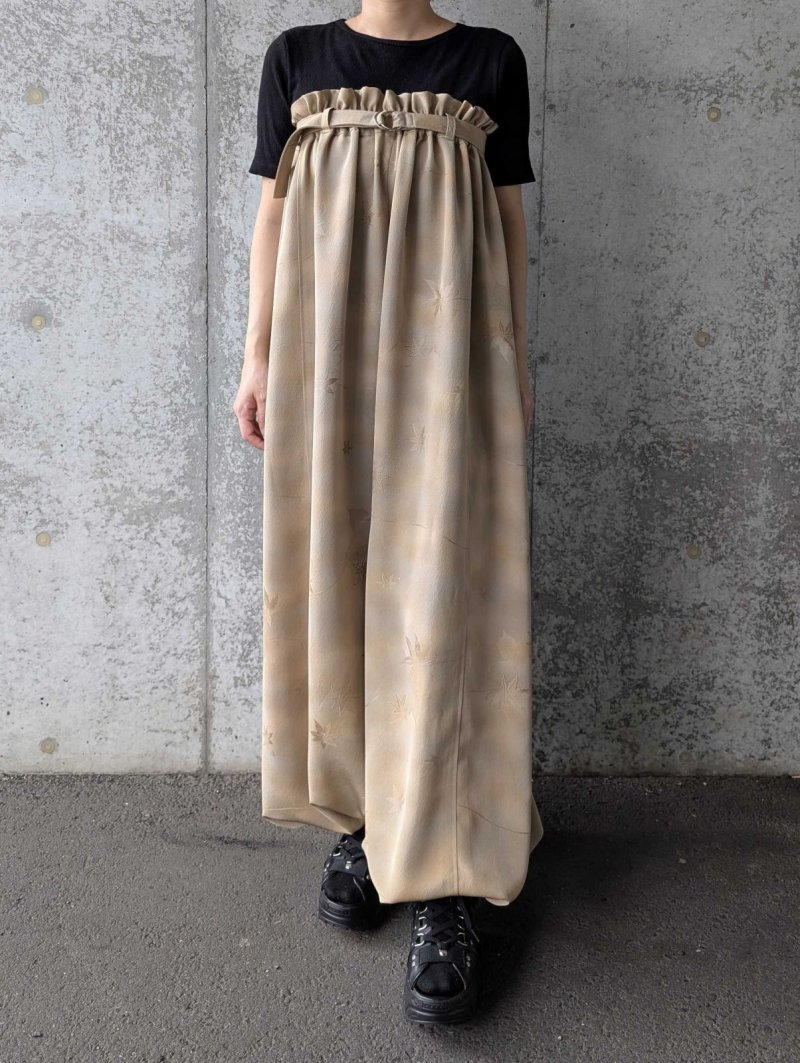 画像1: 【本日7/24(金)19時より販売START】【紅葉×ぼかし染】2wayバルーンサロペット (1)