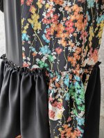 画像13: 【梅花文様】縮緬小紋フリルスカートセットアップ (13)