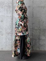 画像11: 【梅花文様】縮緬小紋フリルスカートセットアップ (11)