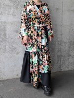 画像6: 【梅花文様】縮緬小紋フリルスカートセットアップ (6)