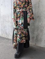 画像12: 【梅花文様】縮緬小紋フリルスカートセットアップ (12)