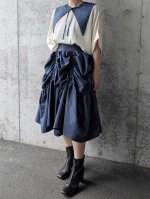画像2: 【幾何学小紋】シャンデリアスカート＆セーラーカラー (2)