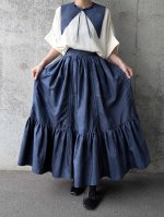 画像9: 【幾何学小紋】シャンデリアスカート＆セーラーカラー (9)