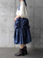 画像3: 【幾何学小紋】シャンデリアスカート＆セーラーカラー (3)