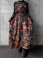 画像6: 【幾何学文様】シャーリングキャミソール＆フレアスカート (6)