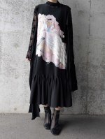 画像21: 【孔雀×抱き茗荷紋】黒留袖フルオブリボンドレス (21)