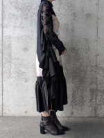 画像8: 【孔雀×抱き茗荷紋】黒留袖フルオブリボンドレス (8)