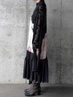 画像22: 【孔雀×抱き茗荷紋】黒留袖フルオブリボンドレス (22)