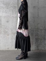 画像6: 【孔雀×抱き茗荷紋】黒留袖フルオブリボンドレス (6)
